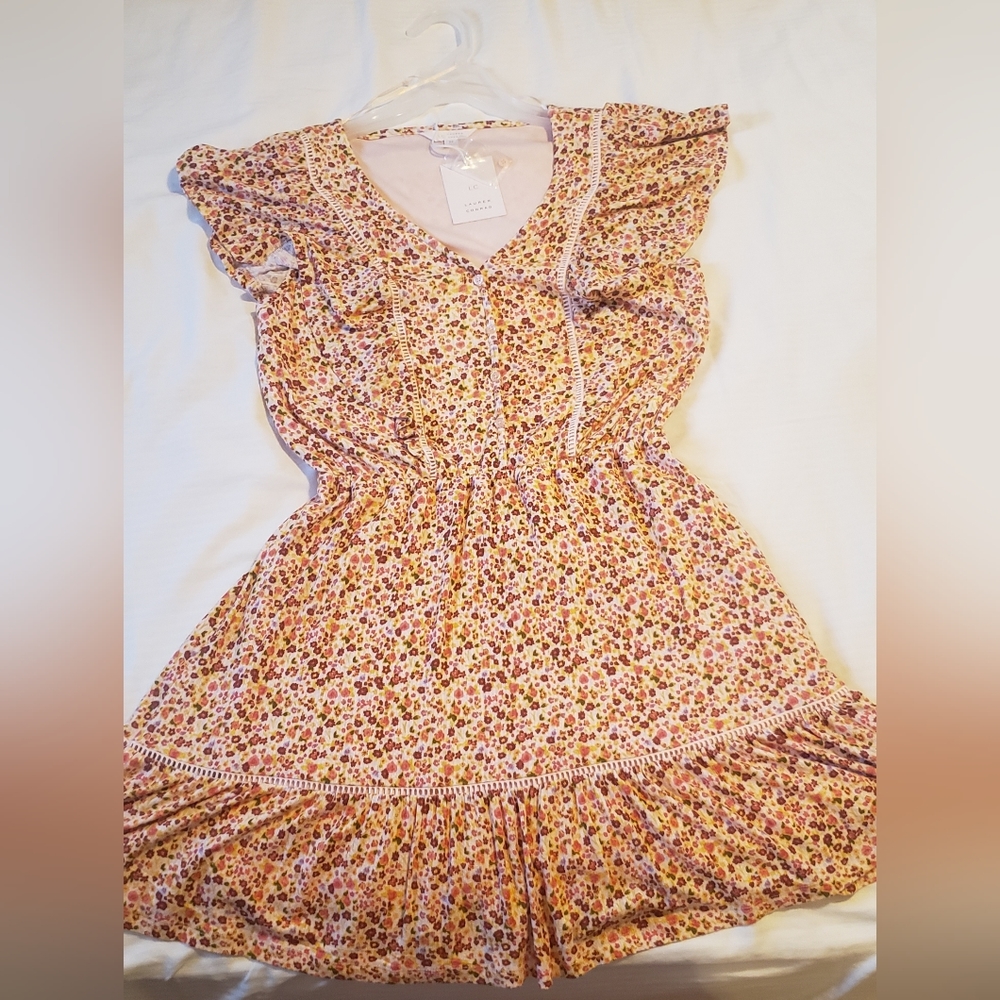 LC Lauren Conrad sundress Soft summer pattern. Underlining slip,  NWT bohemian